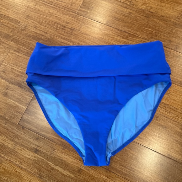 JETS Rib Fold Down Blue Bikini - Picture 3 of 7